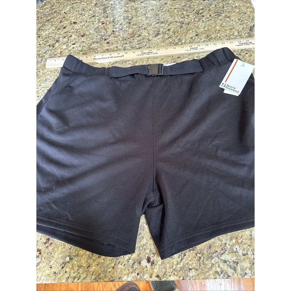 Sports Illustrated Mens Training Belted Shorts Size 2XL Black Brand New